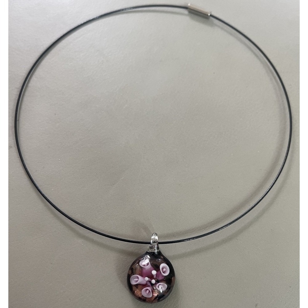Artisan Choker Necklace & Pendant Glass